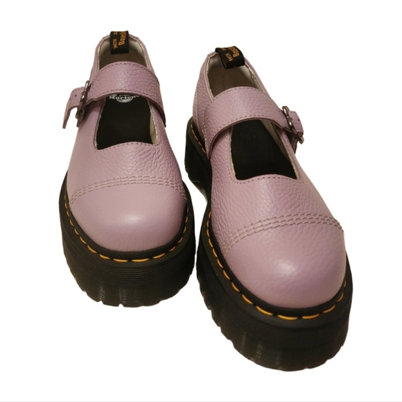 Dr Martens Purple Addina Flower Oxford Plataform Size 10 Purple NWOB - Picture 10 of 14